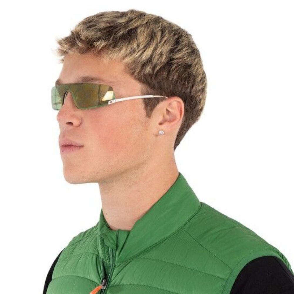NEW GUCCI GG1561S 003 SHIELD IVORY GREEN UNISEX SUNGLASSES GUCCI - Picture 3 of 12